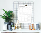 Minimalist Food & Exercise Planner
